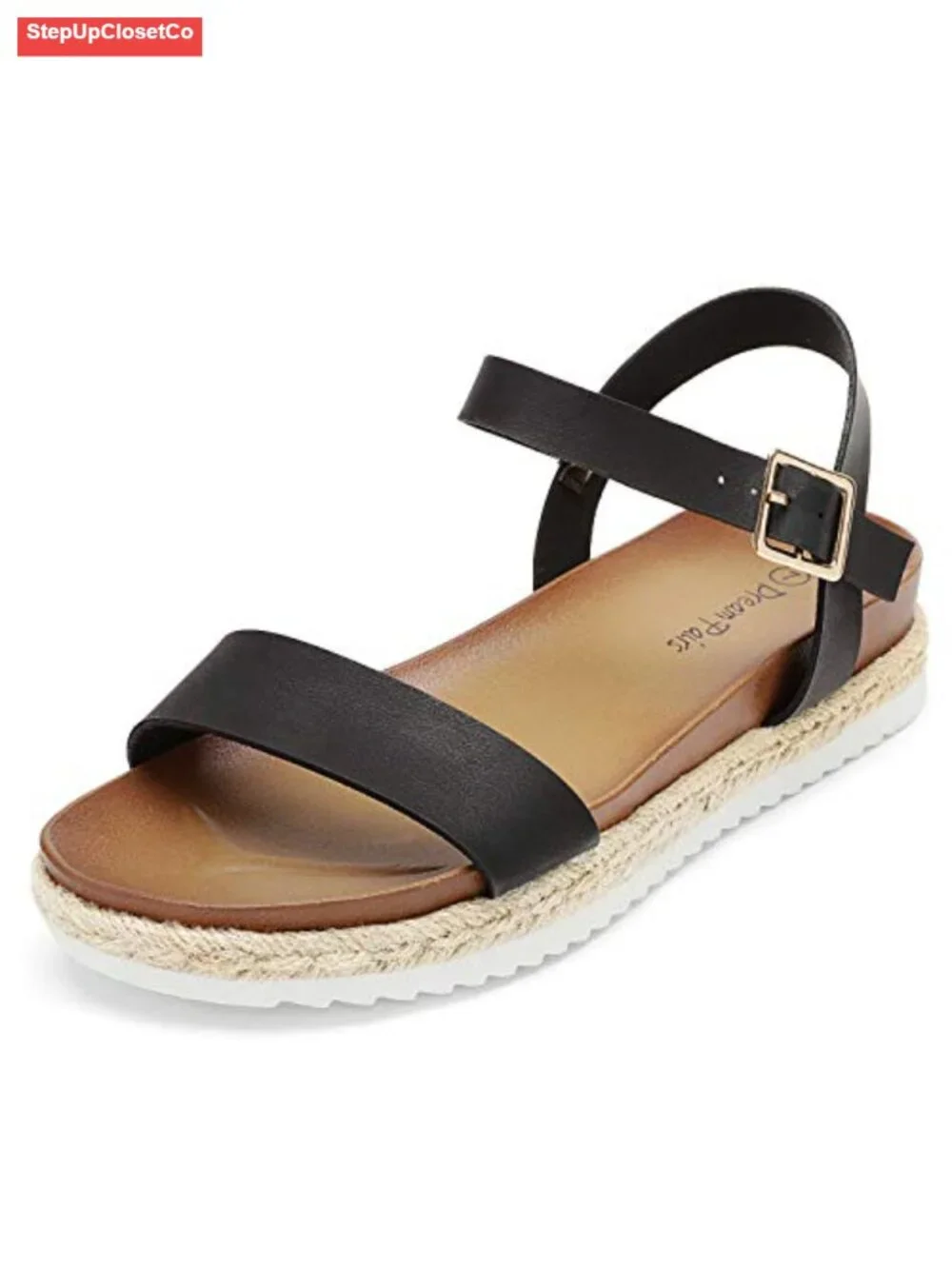 Women's Open Toe Ankle Strap Espadrille Flatform Platform Wedge Sandals